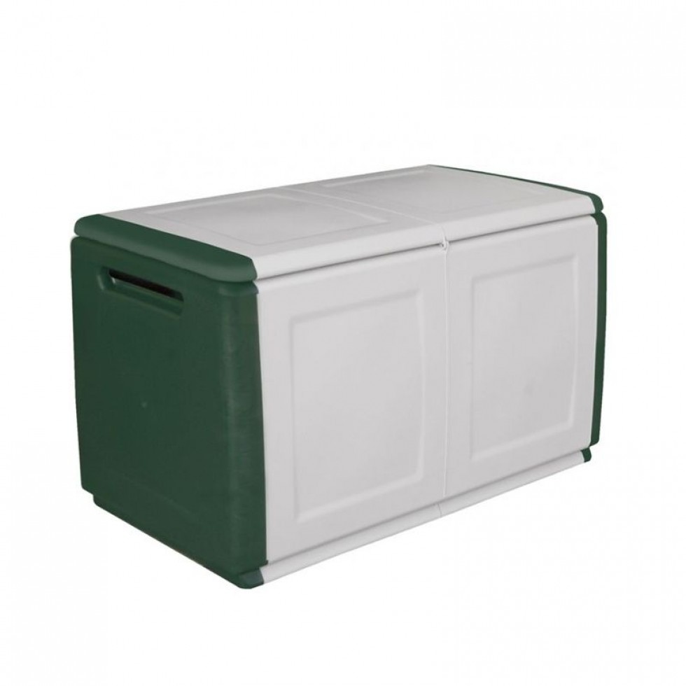 Baule Contenitore Esterno Mendler - Polyrattan, 170 Litri, 51x100x50 Cm, Marrone, Impermeabile