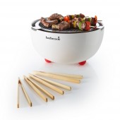 Barbecook Joya - Barbecue a carbonella da tavolo, in starter pack,diametro 30 cm, colore: bianco