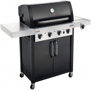 BARBECUE A GAS CHAR-BROIL PROFESSIONAL 4400B - 4 Fuochi con Tecnologia TRU-Infrared e Fuoco Laterale, Finitura Acciaio nero