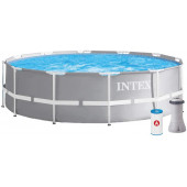 INTEX PISCINA ROTONDA PRISMA FRAME 366X99 H CON STRUTTURA cod.26716