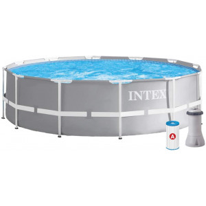 INTEX PISCINA ROTONDA PRISMA FRAME 366X99 H CON STRUTTURA cod.26716