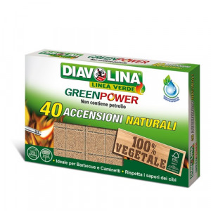 DIAVOLINA ACCENDIFUOCO GREEN POWER 40 ACCENS. NATURALI