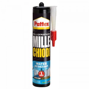 PATTEX ADESIVO DI MONTAGGIO MILLECHIODI RESISTENTE ALL'ACQUA CARTUCCIA GR.450