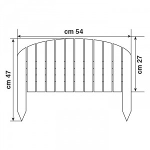 RECINZIONE LEGNO CM.54 IMPREGNATA