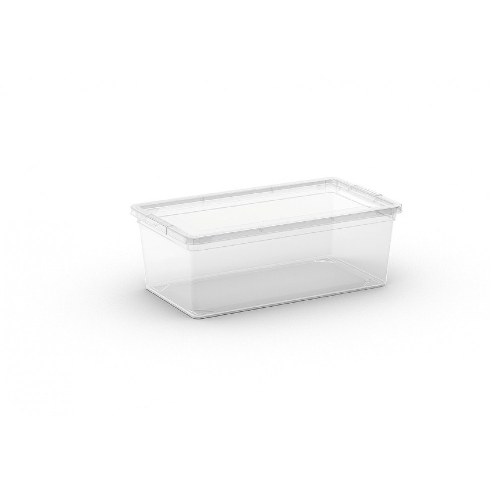 Superio Contenitore Trasparente Con Coperchio Da 22 Litri - Scatola In Plastica Impilabile Per Organizzare Casa, Ufficio, Scuola (48x29,8x18,4 Cm)