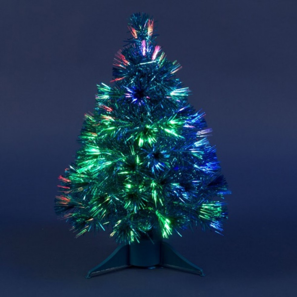 Albero Di Natale Con Fibre Ottiche ALBERO DI NATALE A FIBRE OTTICHE CM. 45 BATTERIE