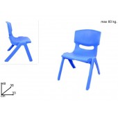 SEDIA BIMBI PESANTE PLASTICA AZZURRA PICCOLA