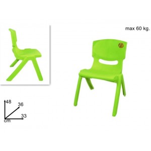 SEDIA BIMBI PESANTE PLASTICA VERDE PICCOLA