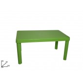 TAVOLINO PLASTICA RETTANGOLARE VERDE CM.60X100 H.50