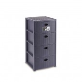 STEFANPLAST - CASSETTIERA ELEGANCE 4 CASSETTI COLORE BLU NAVY