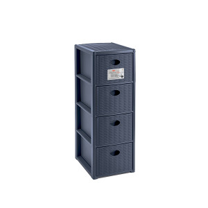 STEFANPLAST - CASSETTIERA ELEGANCE SLIM 4 CASSETTI COLORE BLU NAVY