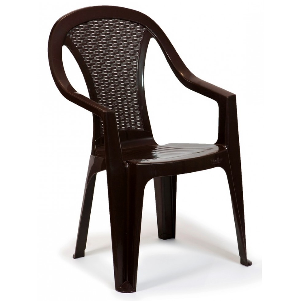 BICA SEDIA ALTA RESINA RATTAN PASADENA MARRONE
