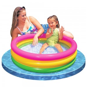 INTEX PISCINA ARCOBALENO 3 ANELLI GONFIABILI CM. 86 X 25