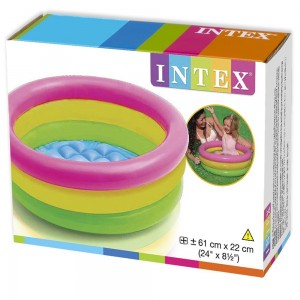 INTEX PISCINA ARCOBALENO 3 ANELLI GONFIABILI CM. 86 X 25