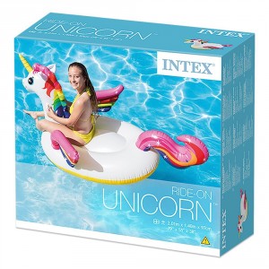 INTEX CAVALCABILE UNICORNO GONFIABILE CM.201 X 140 X 47