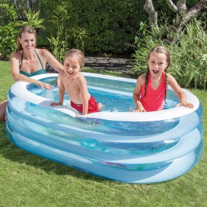 INTEX PISCINA BABY POOL OVALE 3 ANELLI CM.163X107X46 COD.57482