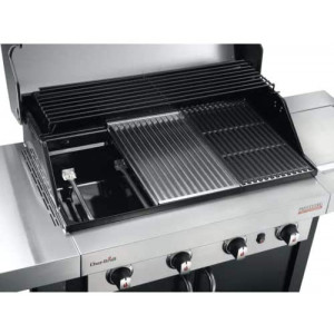 BARBECUE A GAS CHAR-BROIL PROFESSIONAL 4400B - 4 Fuochi con Tecnologia TRU-Infrared e Fuoco Laterale, Finitura Acciaio nero