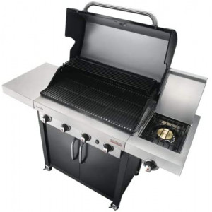 BARBECUE A GAS CHAR-BROIL PROFESSIONAL 4400B - 4 Fuochi con Tecnologia TRU-Infrared e Fuoco Laterale, Finitura Acciaio nero