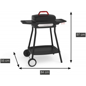 Barbecook BARBECUE ELETTRICO ALEXIA 5111 CON RIPIANI LATERALI E RUOTE