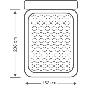 INTEX MATERASSO DURABEAM CON SCHIENALE CM.152X236X42/86 CON POMPA ELETTRICA cod.64448