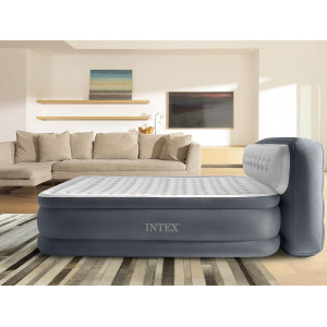 INTEX MATERASSO DURABEAM CON SCHIENALE CM.152X236X42/86 CON POMPA ELETTRICA cod.64448