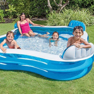 INTEX PISCINA FAMILY 4 SEDILI CM 229X229X66 cod.56475