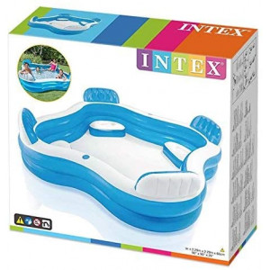 INTEX PISCINA FAMILY 4 SEDILI CM 229X229X66 cod.56475