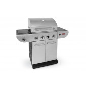 Barbecook - BARBECUE A GAS SUMO INOX 4 FUOCHI CON CAPPA FORNO E FORNELLO LATERALE 
