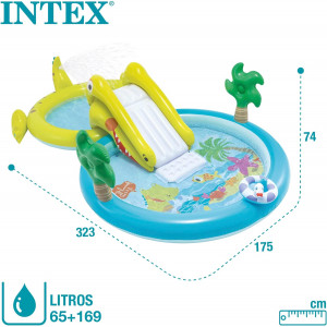 INTEX PISCINA PLAYCENTER ALLIGATORE CM. CM.323X175X74 