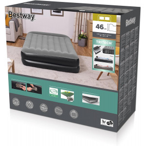 BESTWAY MATERASSO MATRIMONIALE AIRBED CON POMPA INTEGRATA CM.203X152X46 COD.67403