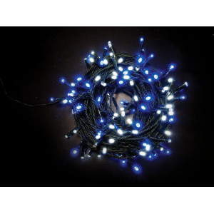 MICROLED 180 LUCI -24V - GIOCHI DI LUCE BICOLORE BLU-BIANCO GHIACCIO