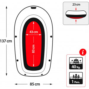 INTEX CANOTTO EXPLORER 50 CM.187X85X23