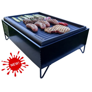 BBQ GAS CON PIASTRA GHISA DA APPOGGIO CM.60X40 H.30