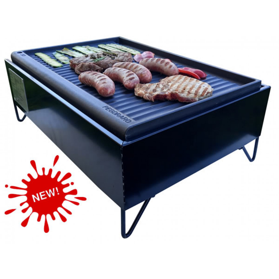 BBQ GAS CON PIASTRA GHISA DA APPOGGIO CM.60X40 H.30