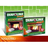 ACCENDIFUOCO DIAVOLINA A CUBO DA 40 PZ. 