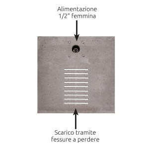 BEL-FER FONTANA COLOR ROSSO CON BASE CEMENTO 