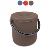 STEFANPLAST PATTUMIERA EUREKA CON COPERCHIO E MANICO LT.10