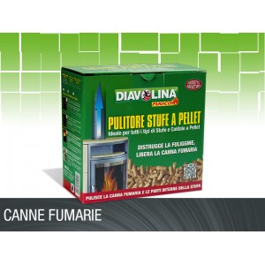 DIAVOLINA PELLET SPAZZACAMINO KG 1.5 PULITORE PER STUFE A PELLET