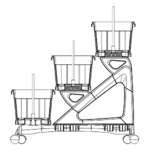 KIT ORTO 3 FIORIERE C/CARRELLO TERRAC. 80x74x73h